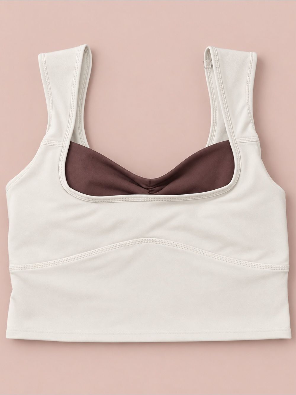 FP Movement Free People Crop Sports Bra Tank White Brown Women’s XS Athleisure